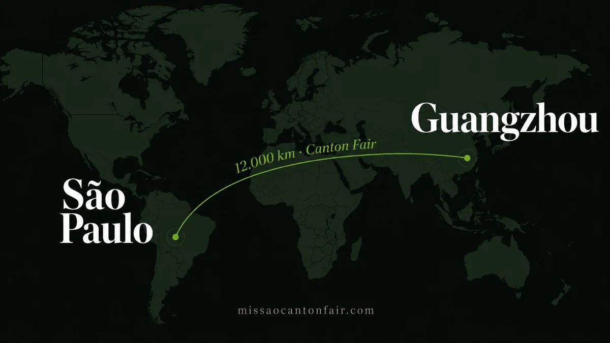 Rota missão Canton Fair — São Paulo Brasil a Guangzhou China 12.000 km — missaocantonfair.com
